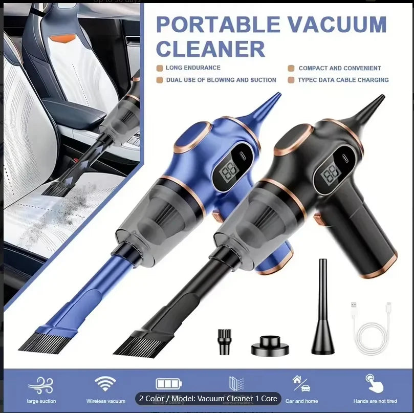 Aspirador portátil potente para hogar y auto